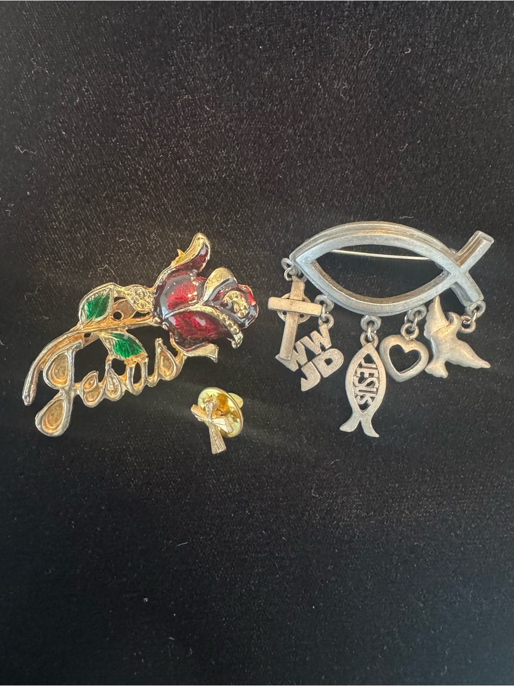 Vintage Religious Brooch Lot